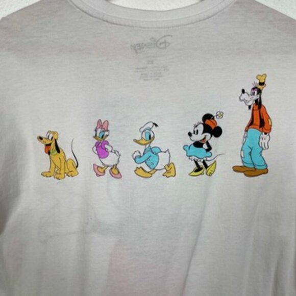 DISNEY Mickey and Friends Adult XS White Cotton T-shirt - Picture 7 of 7